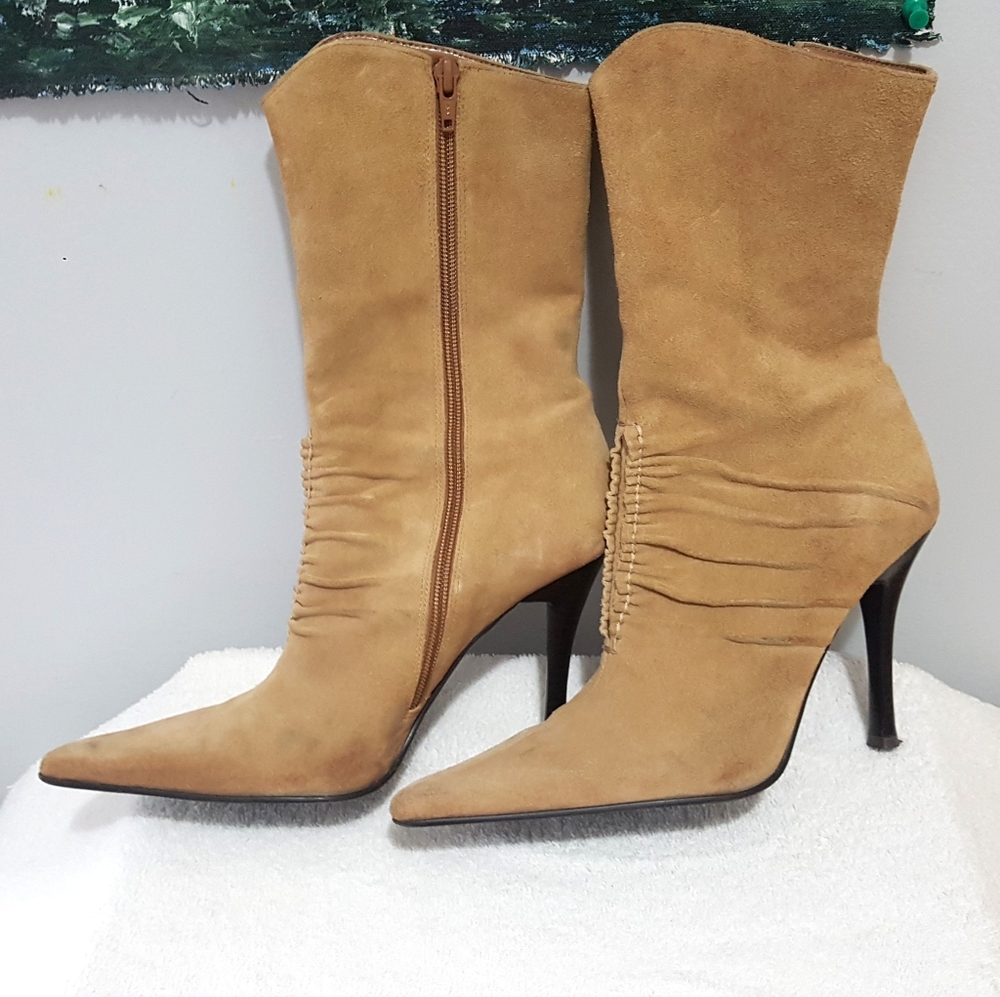 Aldo Suede Cowboy cowgirl pointed heeled boots